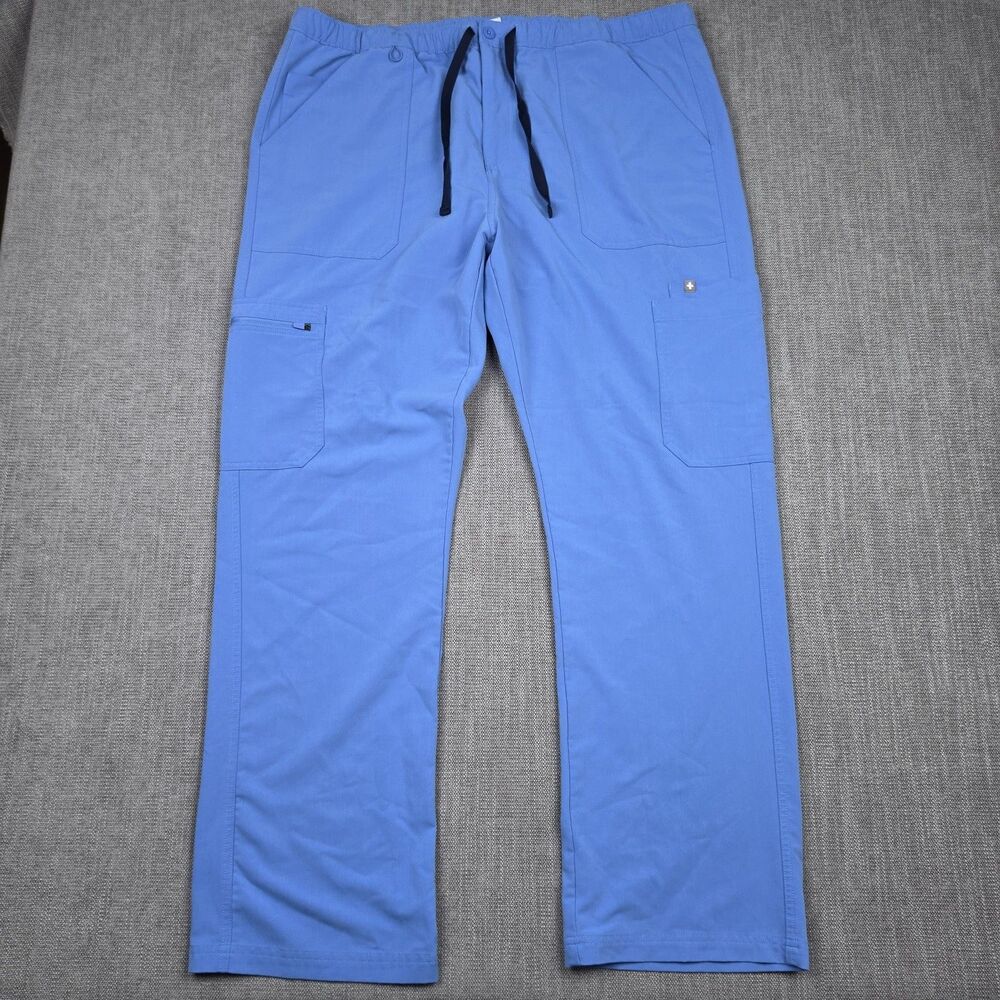 FIGS Technical Collection Mens XXL Ceil Blue Chisec Scrub Pants TM3001